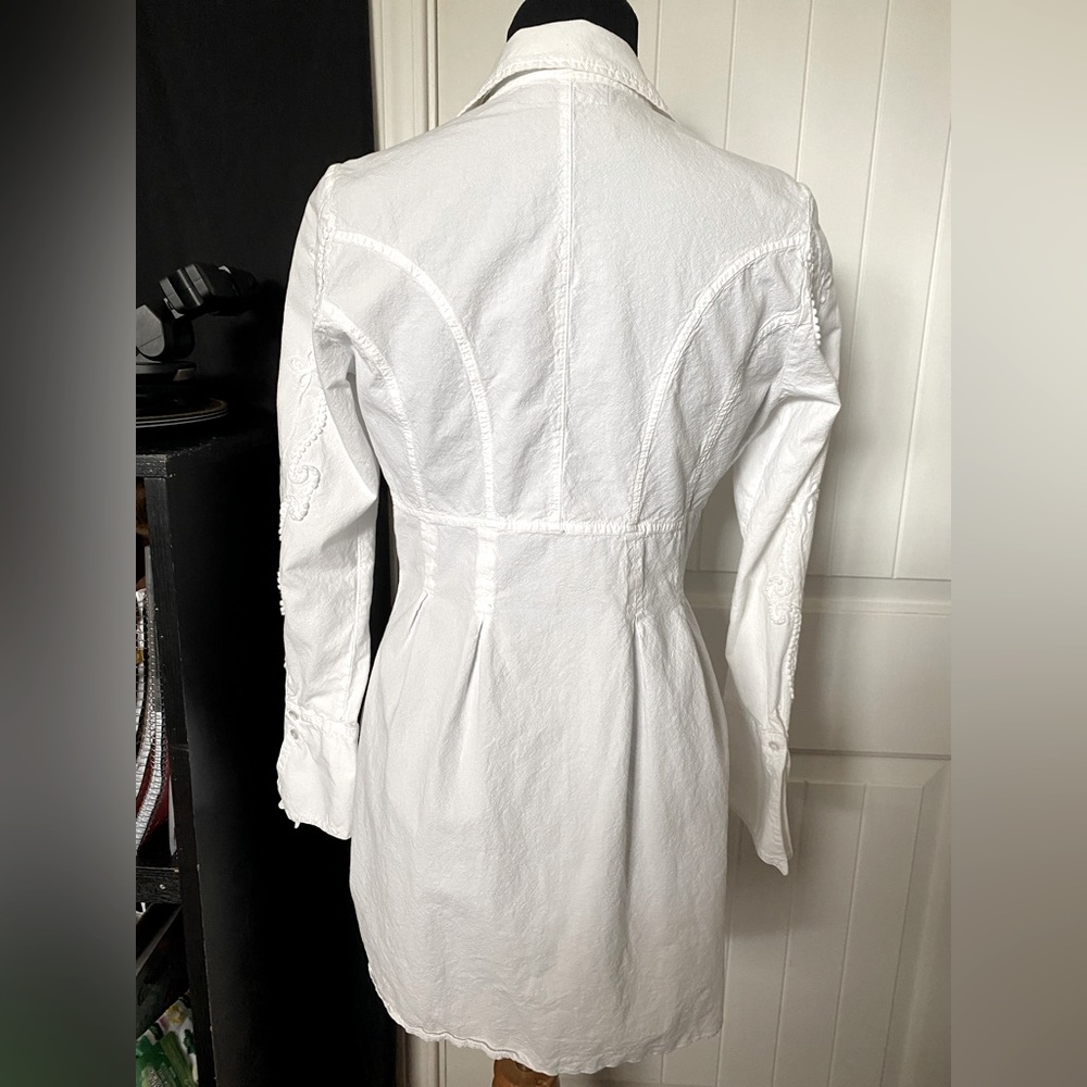 White Tunics Button Down Blouse - image 6